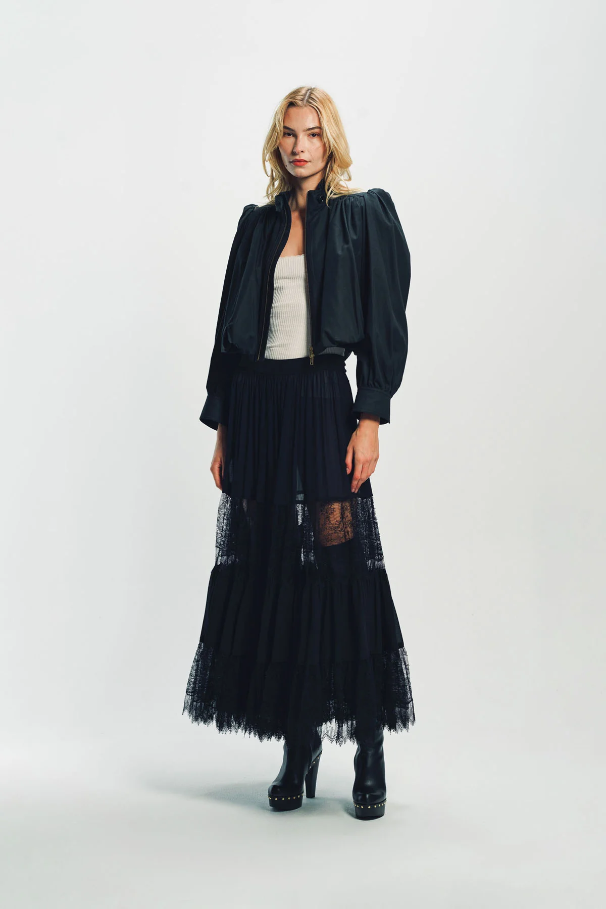CHLOÉ | GATHERED BOULE JACKET IN COTTON CANVAS