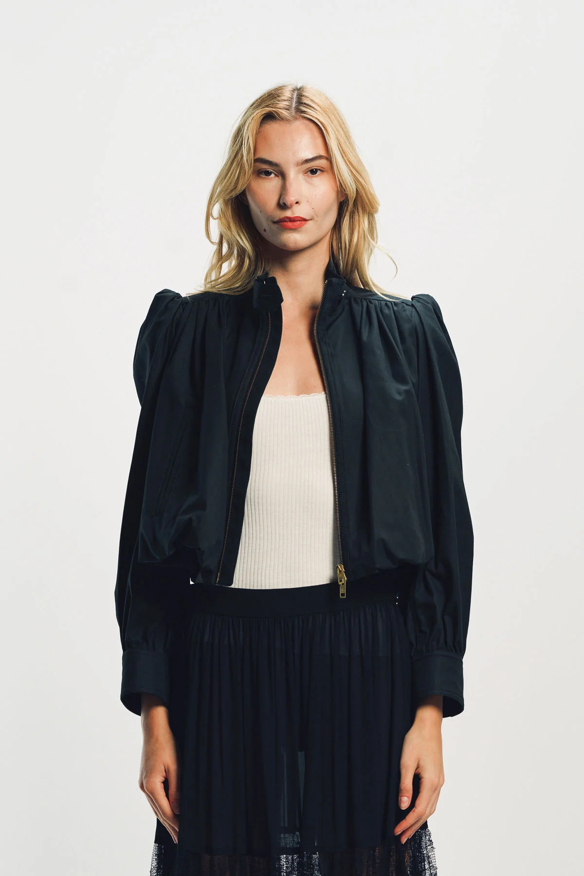 CHLOÉ | GATHERED BOULE JACKET IN COTTON CANVAS - Image 2