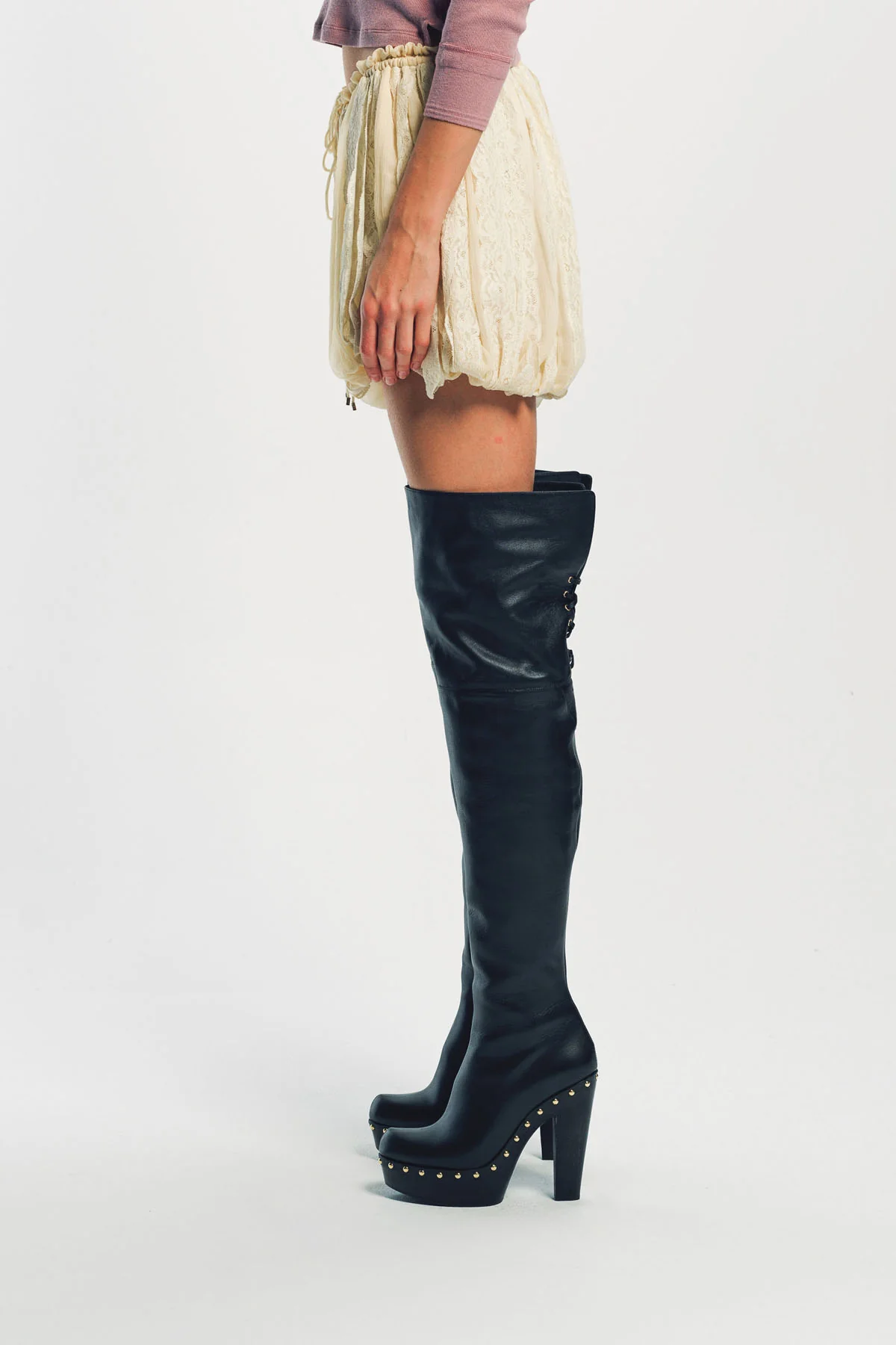 CHLOÉ | MINI BLOOMER SHORTS IN FLORAL-LACE SILK MOUSSELINE - Image 3