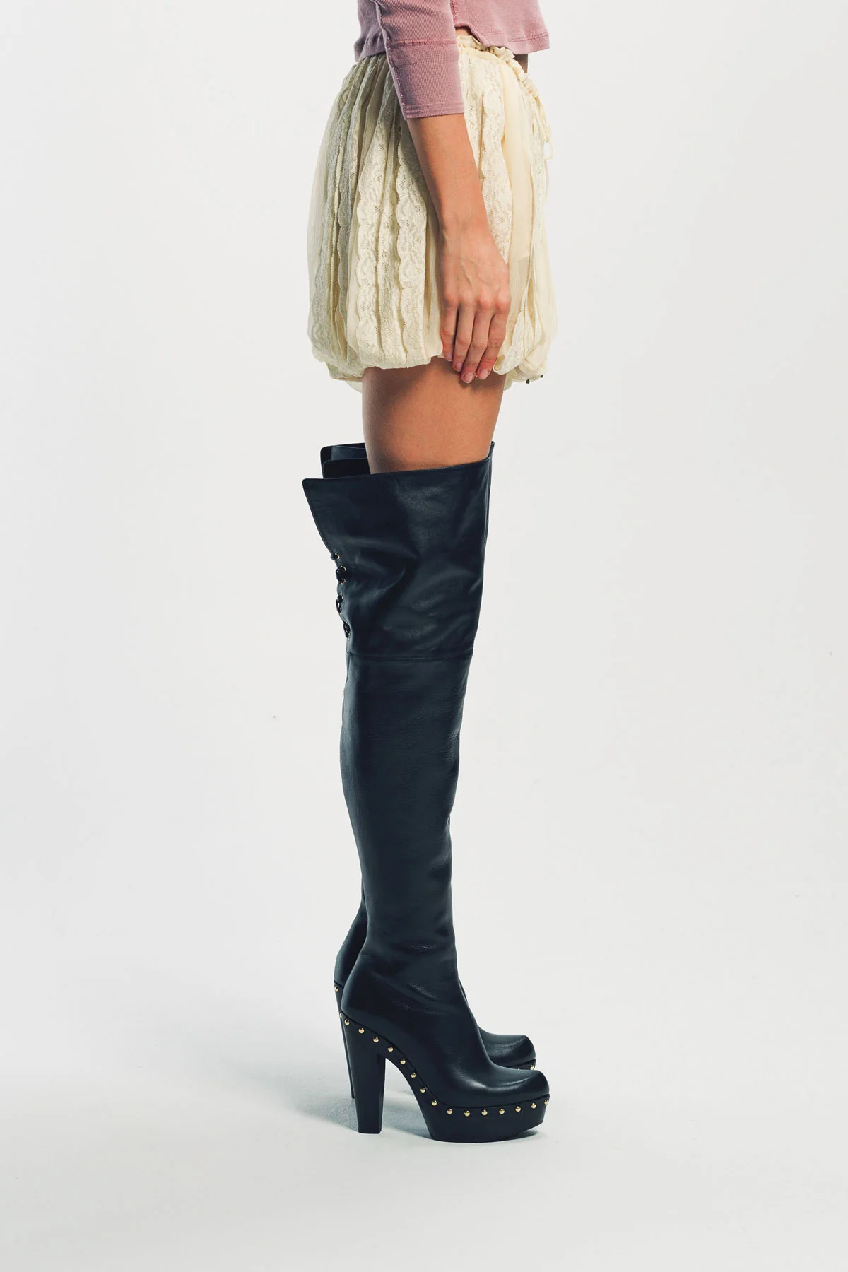 CHLOÉ | MINI BLOOMER SHORTS IN FLORAL-LACE SILK MOUSSELINE - Image 5