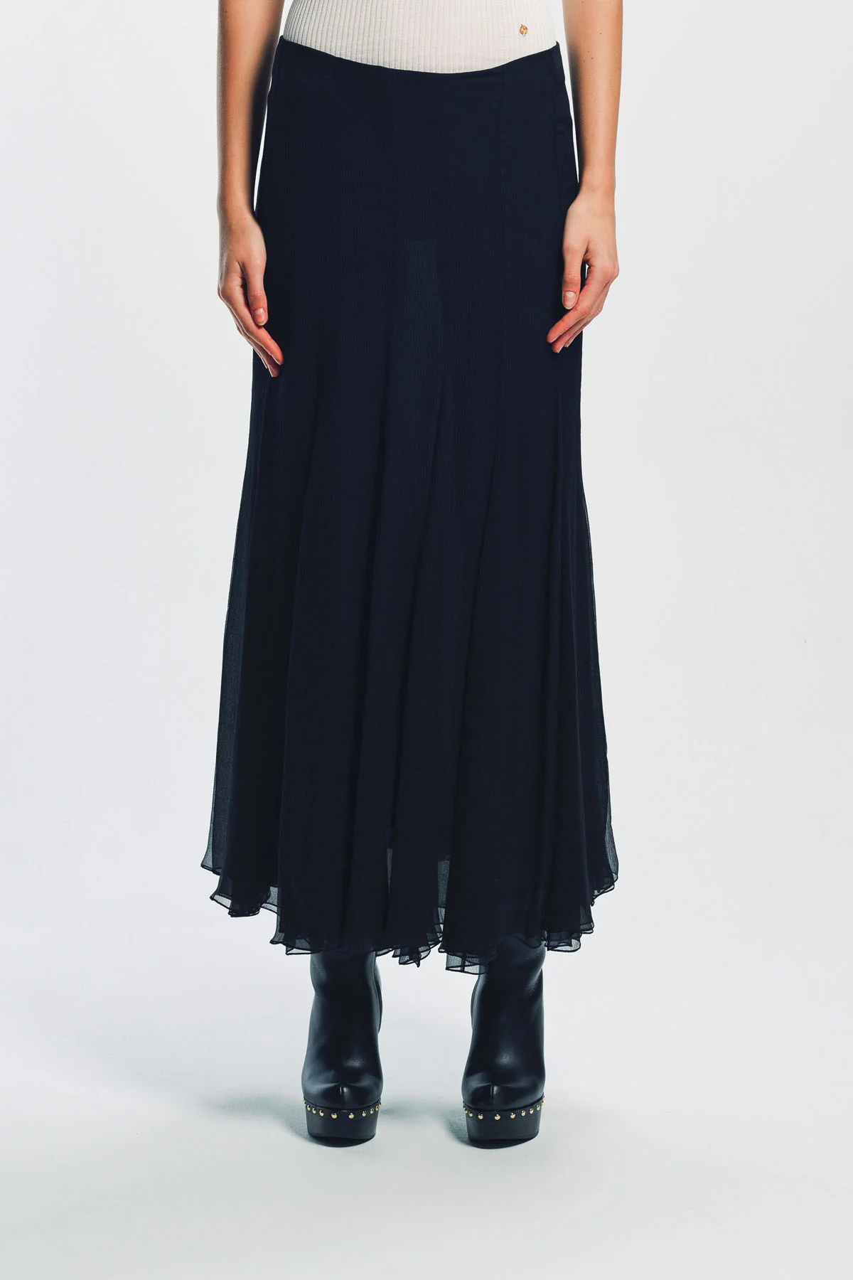 CHLOÉ | TIERED LONG SILK SKIRT - Image 2