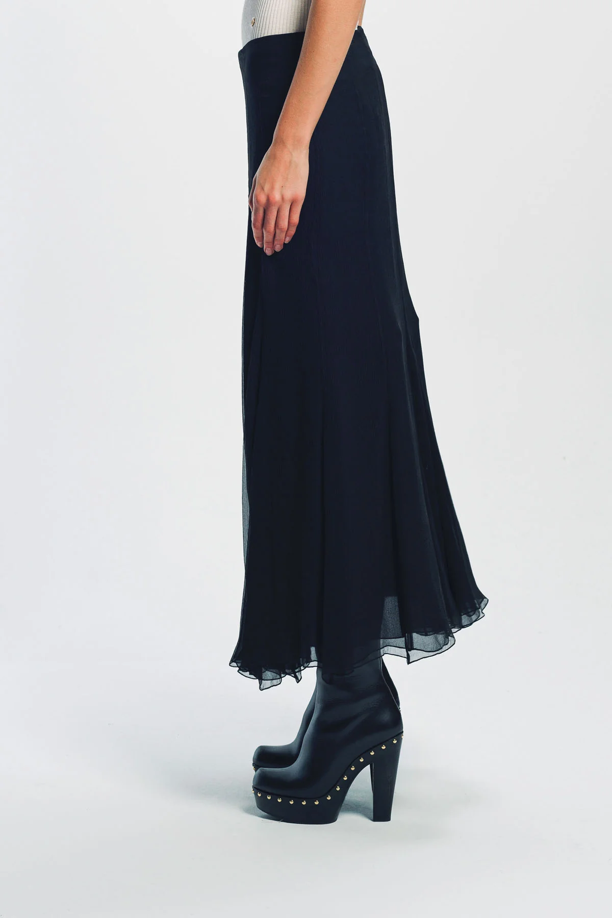 CHLOÉ | TIERED LONG SILK SKIRT - Image 3