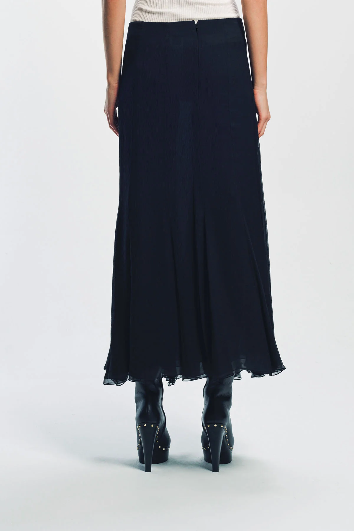 CHLOÉ | TIERED LONG SILK SKIRT - Image 4