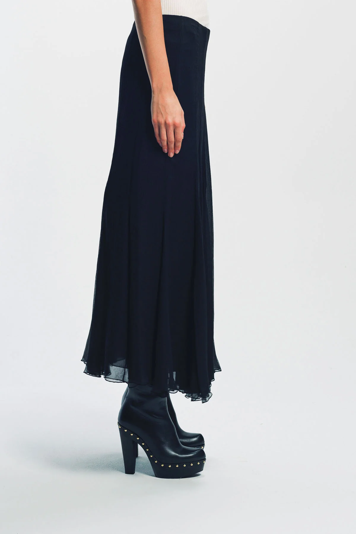 CHLOÉ | TIERED LONG SILK SKIRT - Image 5