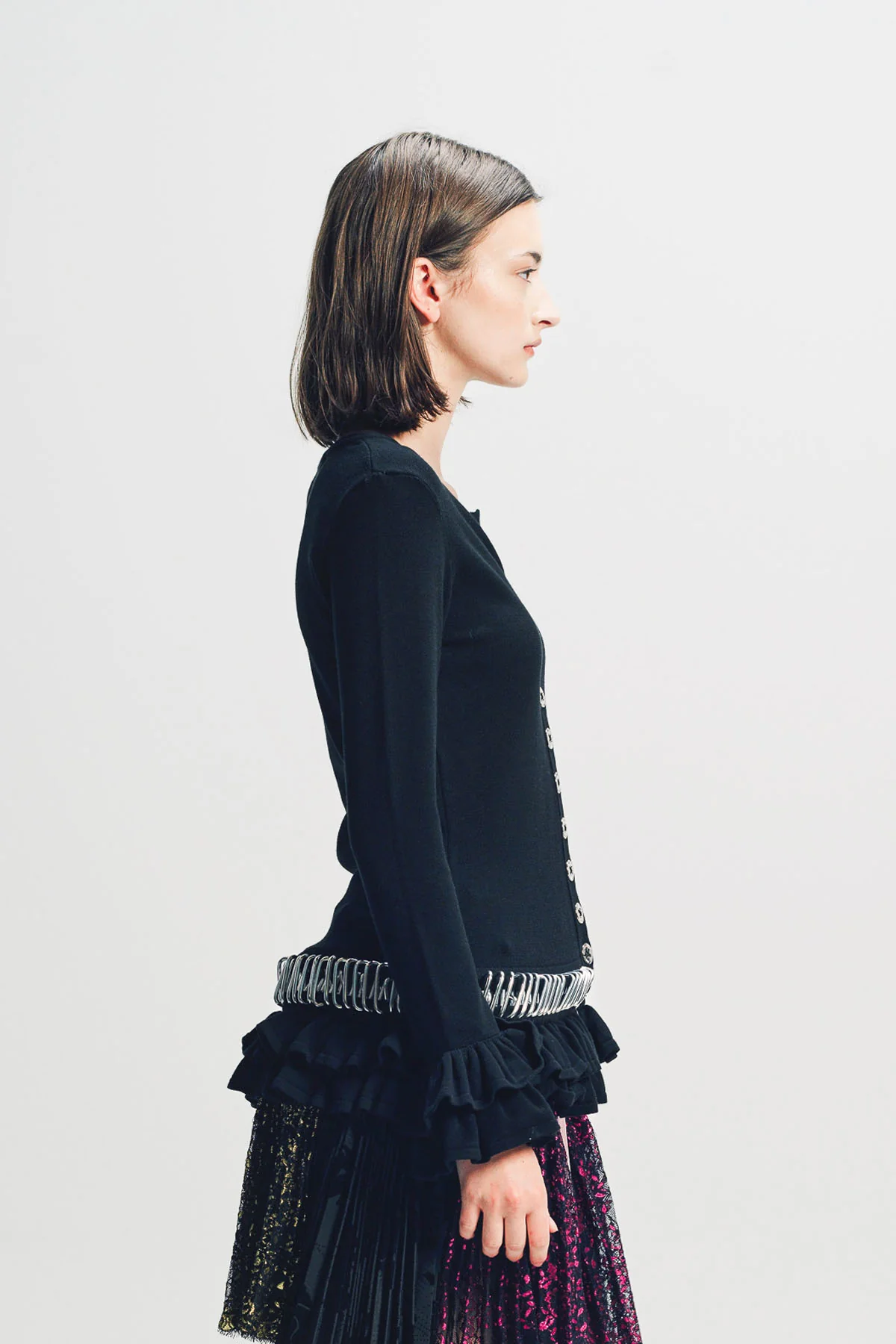 CHOPOVA LOWENA | RUFFLE CARABINER CARDIGAN - Image 5