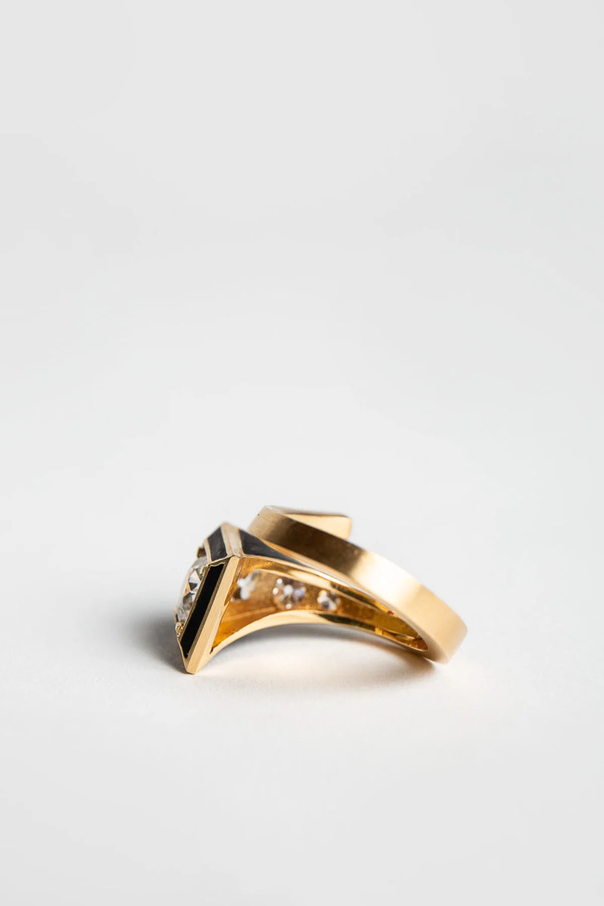 CIRCA 1700 | LUCK & STRENGTH HORSESHOE NAIL RING WITH ANTIQUE DIAMONDS - Image 3