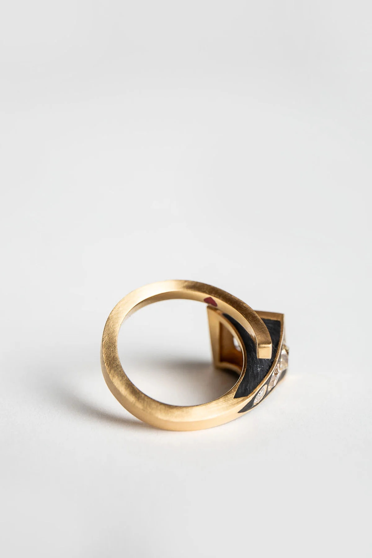 CIRCA 1700 | LUCK & STRENGTH HORSESHOE NAIL RING WITH ANTIQUE DIAMONDS - Image 4