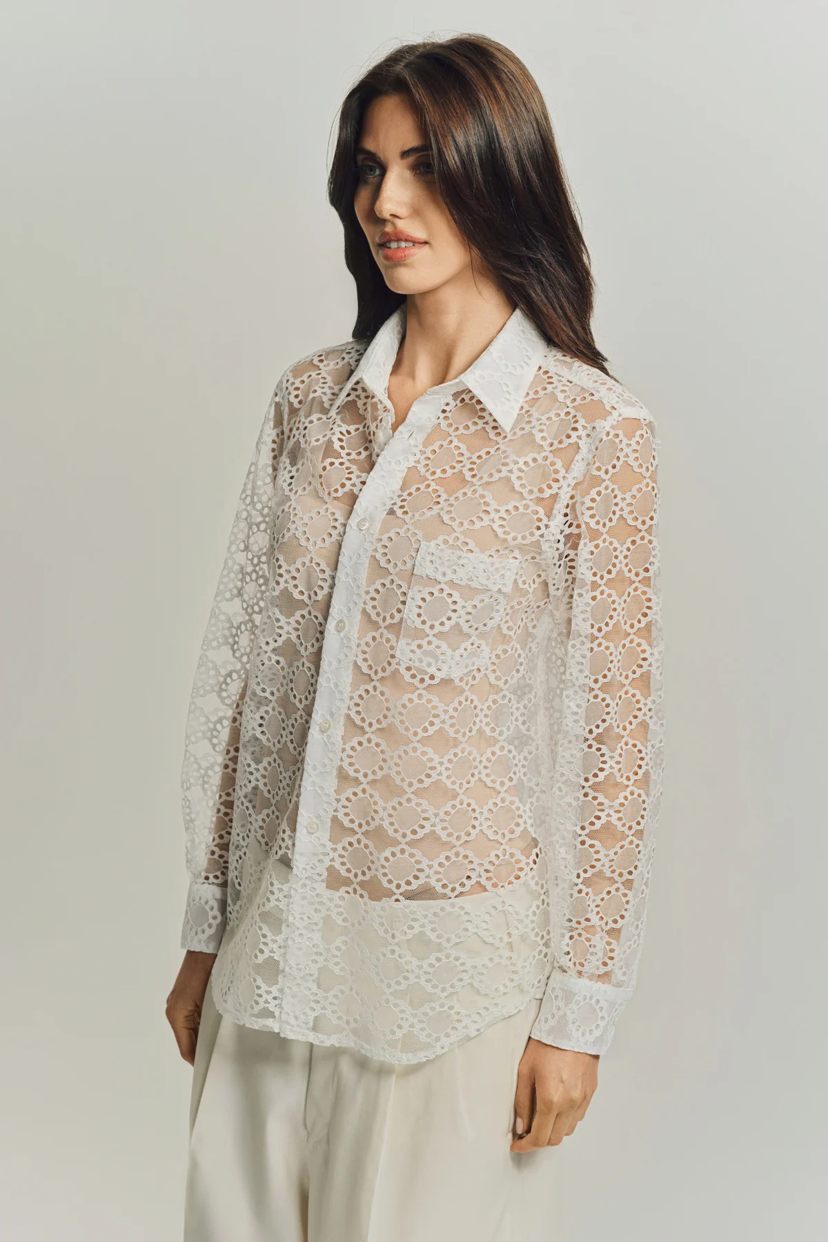 COMME DES GARCONS | COTTON X TULLE BLOUSE - Image 3
