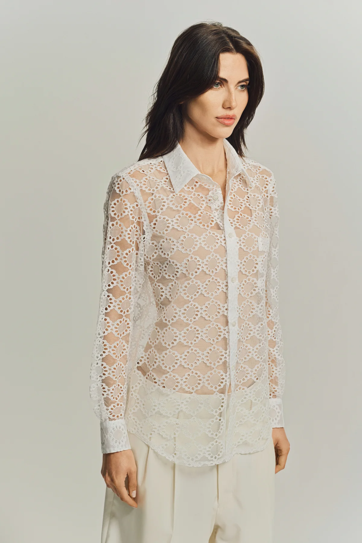 COMME DES GARCONS | COTTON X TULLE BLOUSE - Image 4