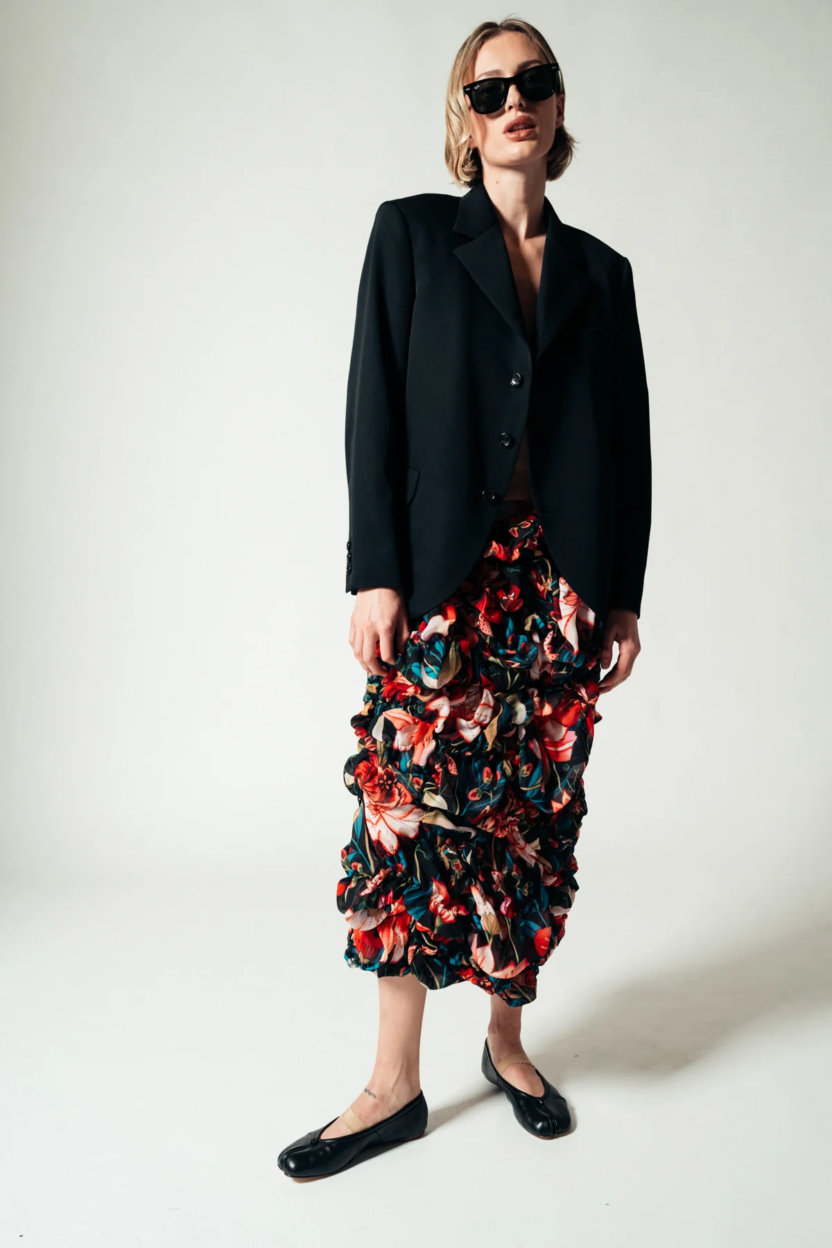 COMME DES GARCONS | FLORAL CHIFFON JACKET - Image 3