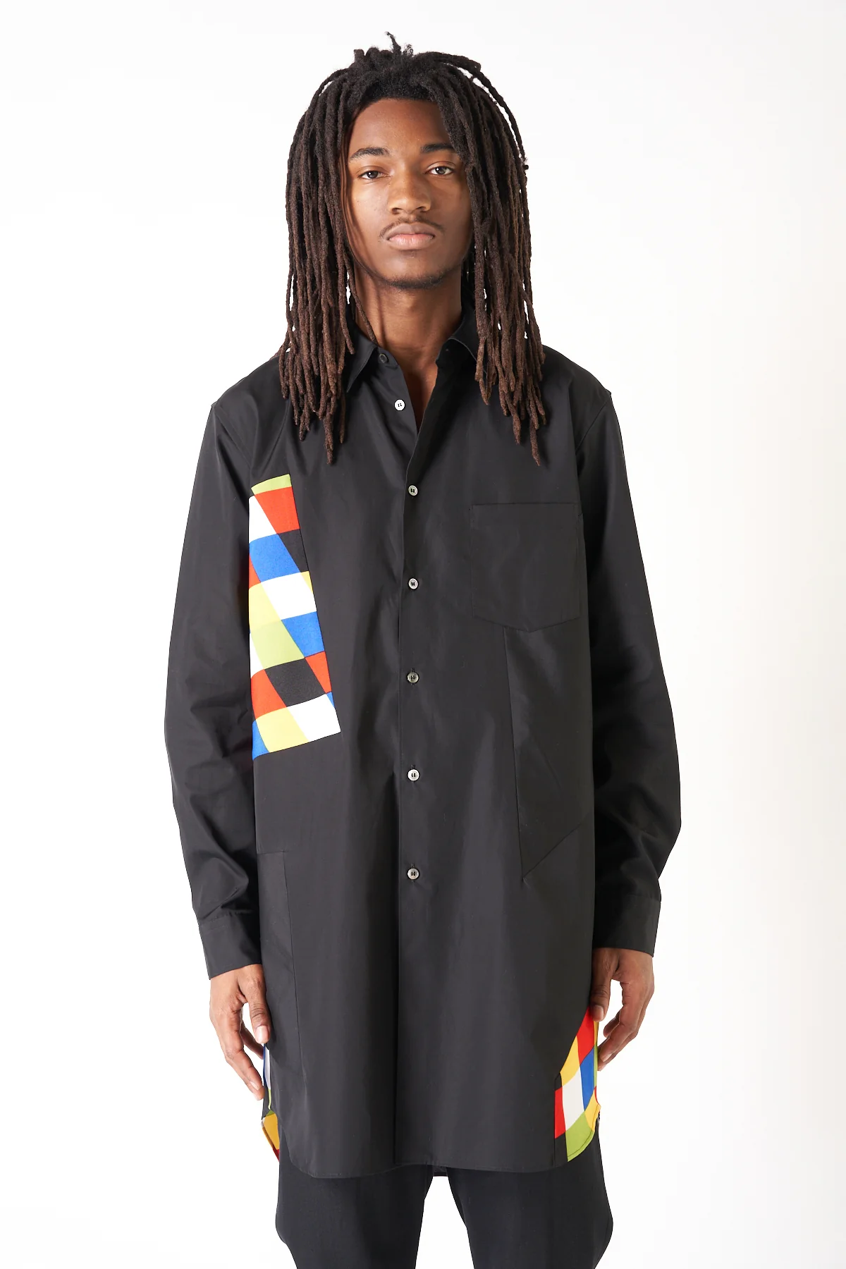 COMME DES GARÇONS HOMME PLUS | OXFORD DIAMOND LONG SLEEVE SHIRT - Image 3
