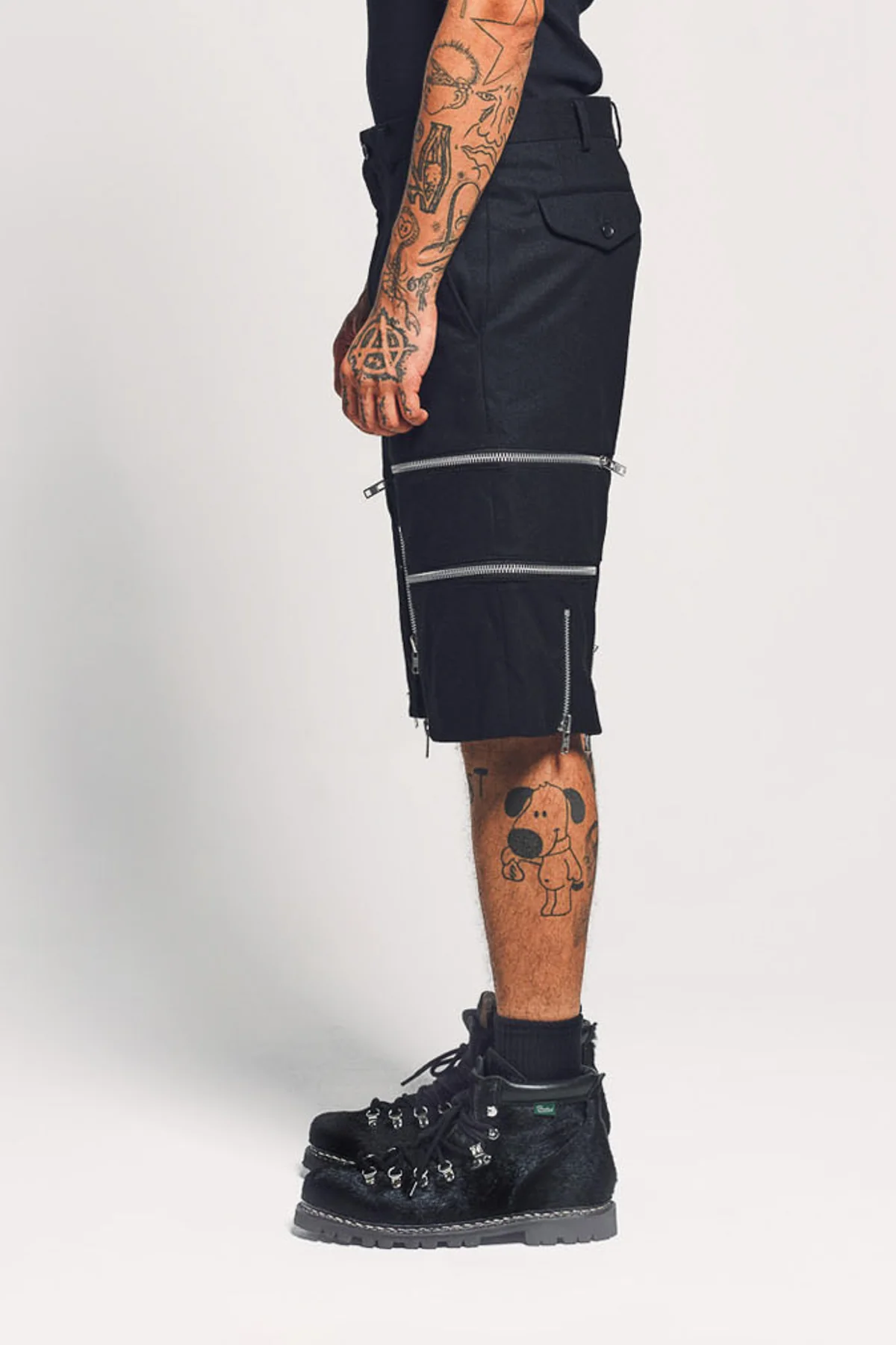 COMME DES GARCONS HOMME PLUS | WOOL ZIP SHORTS - Image 3