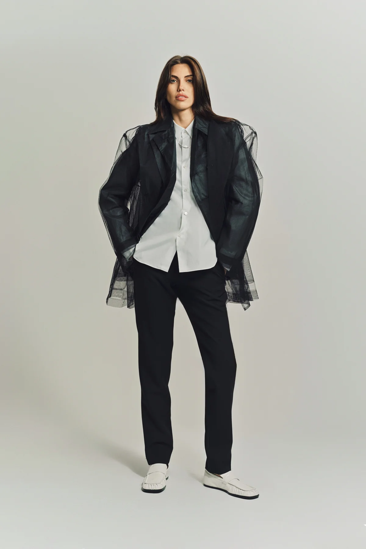 COMME DES GARCONS | LAYERED TULLE BLAZER