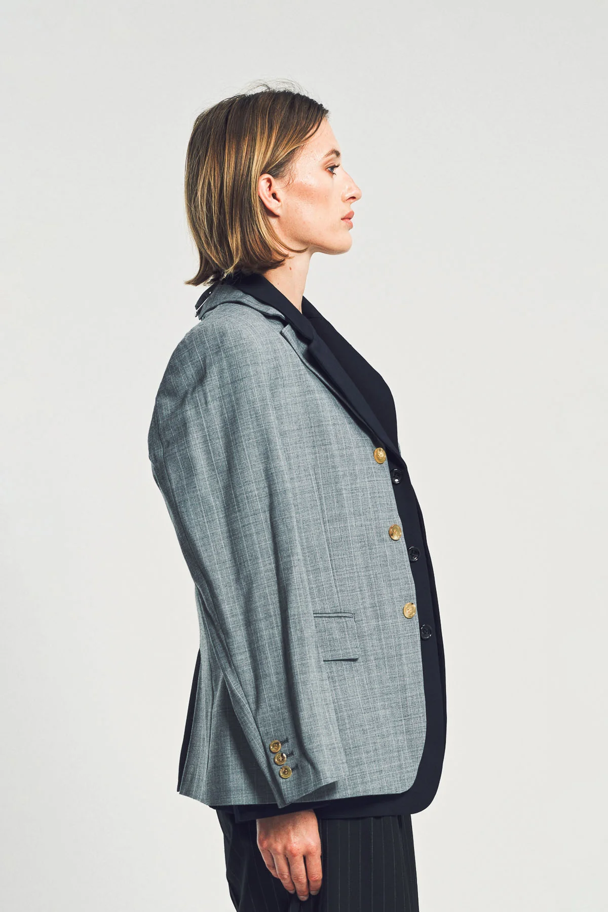 COMME DES GARCONS | STRIPED MIX BLAZER - Image 3