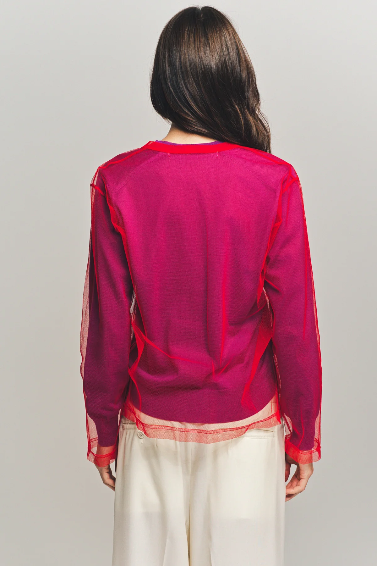 COMME DES GARCONS | WOOL X TULLE BLOUSE - Image 7