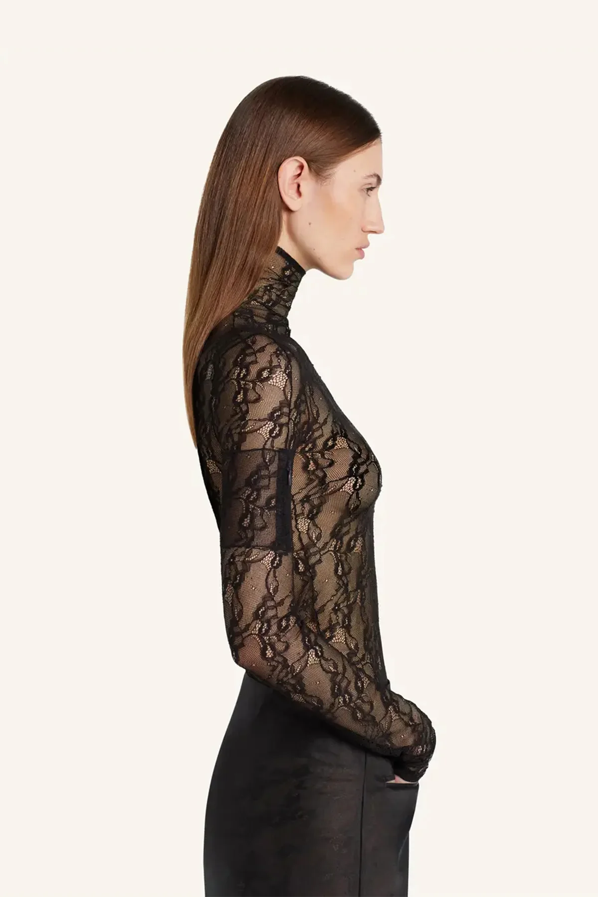 COURRÈGES | LACE MOCKNECK TOP - Image 5