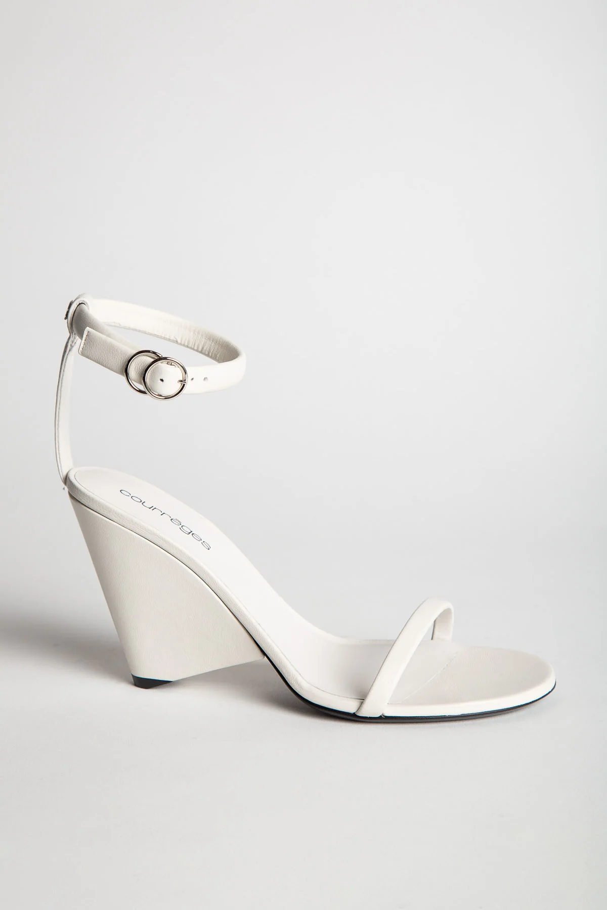 COURRÈGES | OBLIQUE LEATHER SANDALS