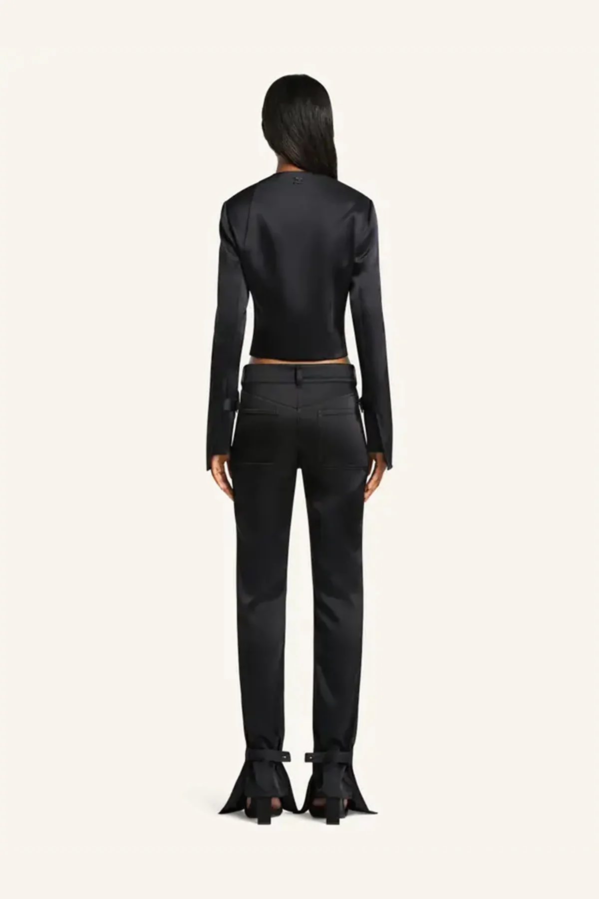 COURRÈGES | OBLIQUE SATIN TAILORED JACKET - Image 4