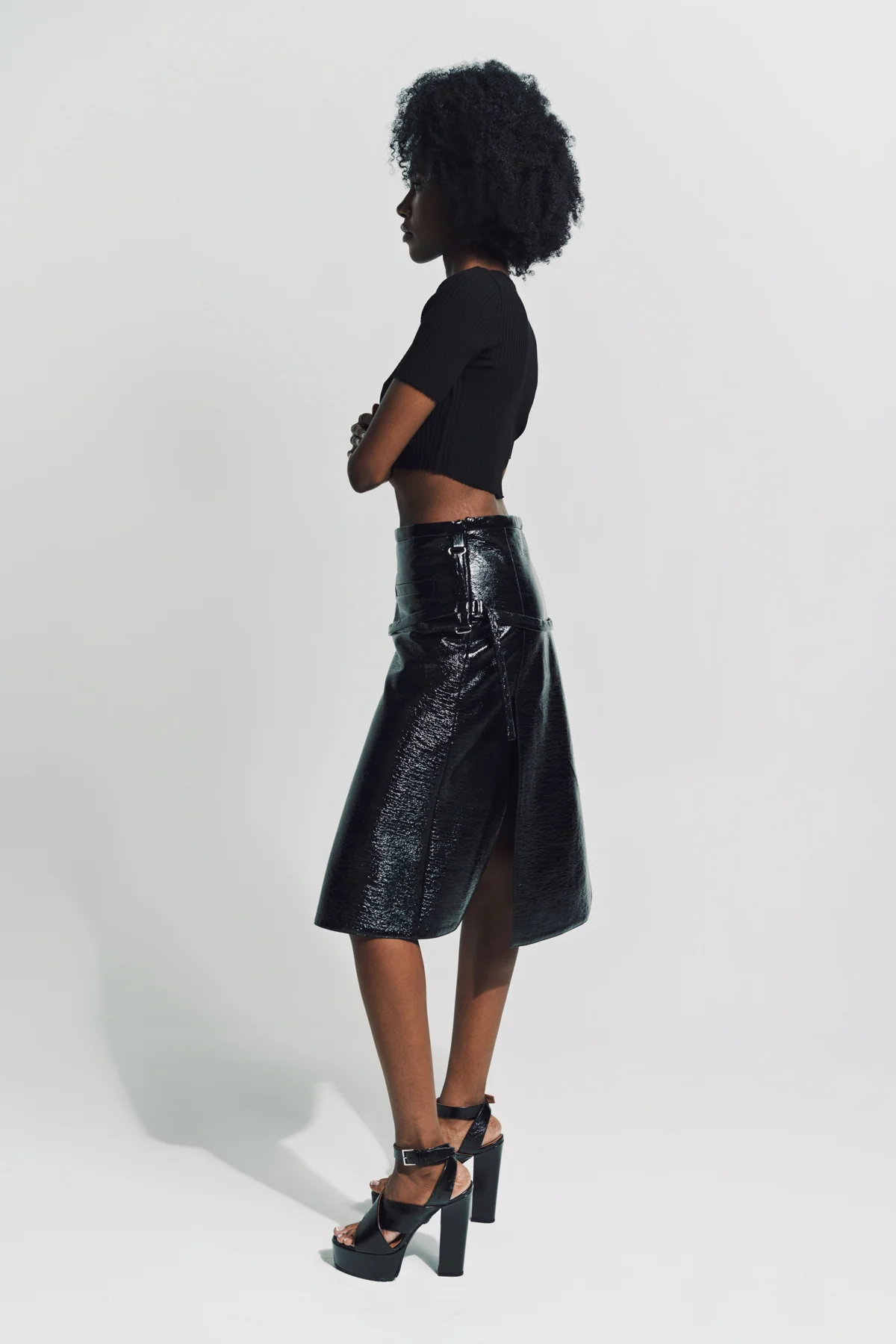 COURRÈGES | ONE STRAP VINYL SKIRT - Image 3