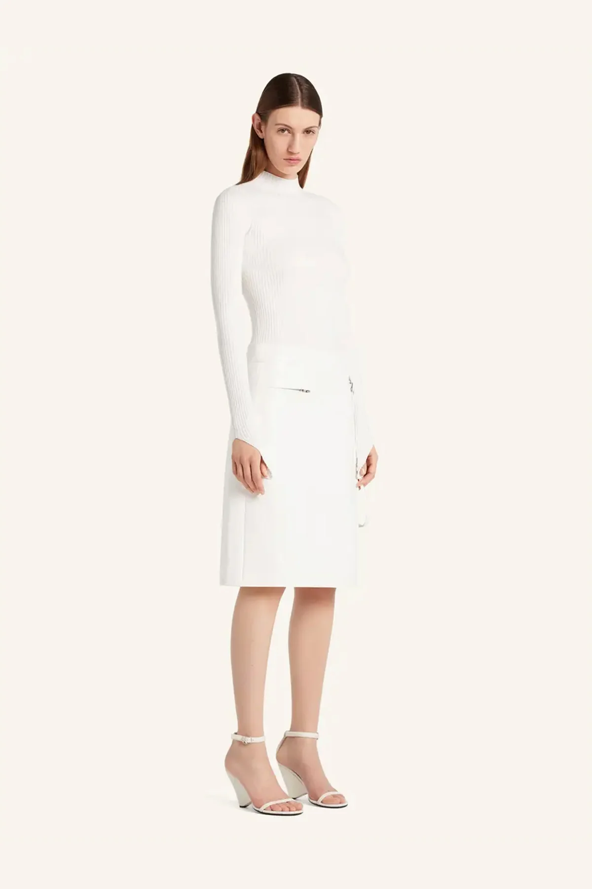 COURRÈGES | ZIPPED VINYL SKIRT - Image 3