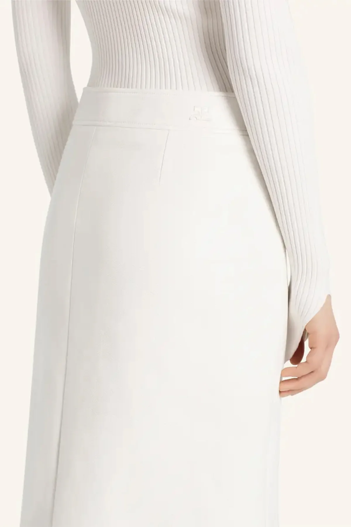 COURRÈGES | ZIPPED VINYL SKIRT - Image 5