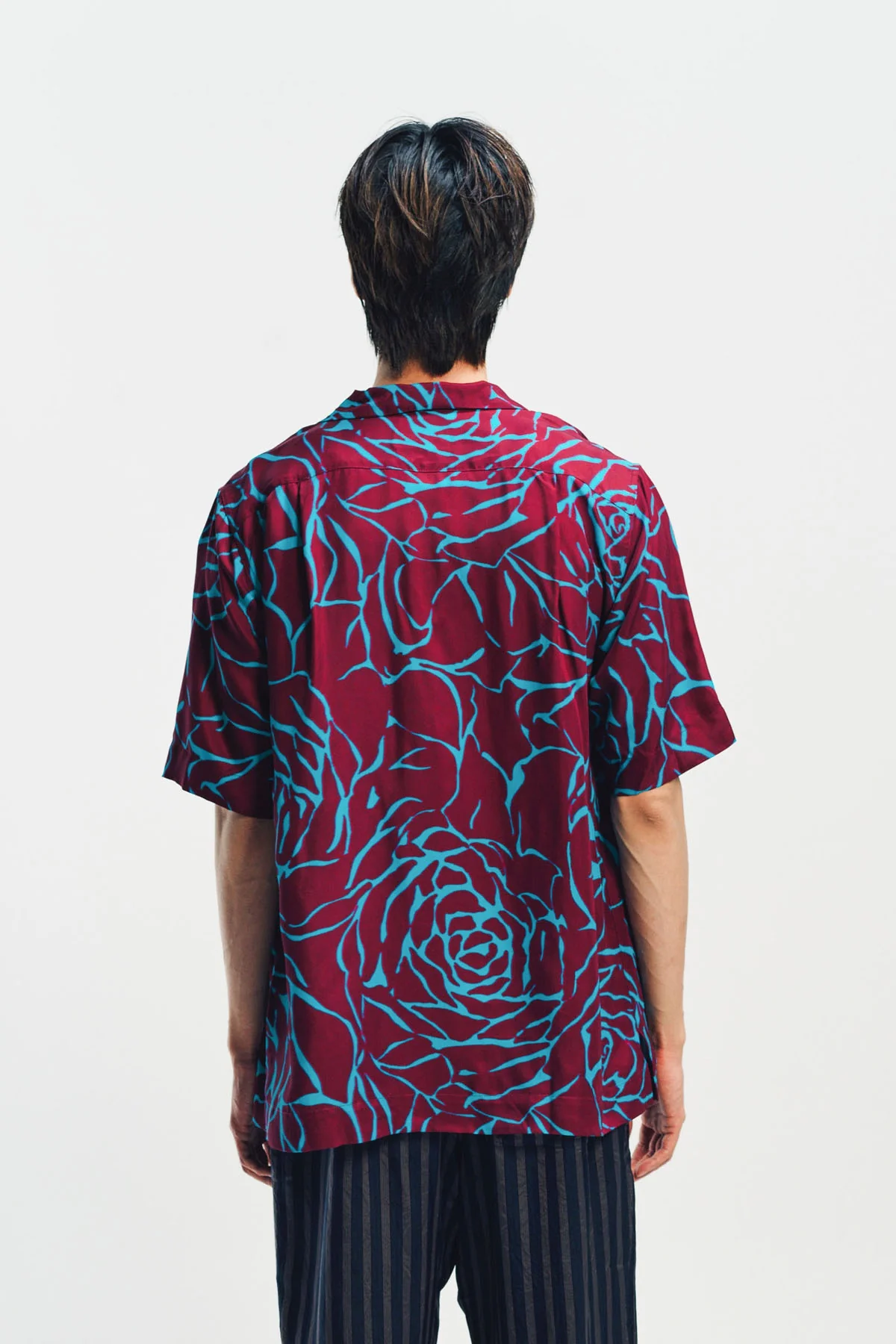 DRIES VAN NOTEN | BOXY VISCOSE ROSE SHIRT - Image 4