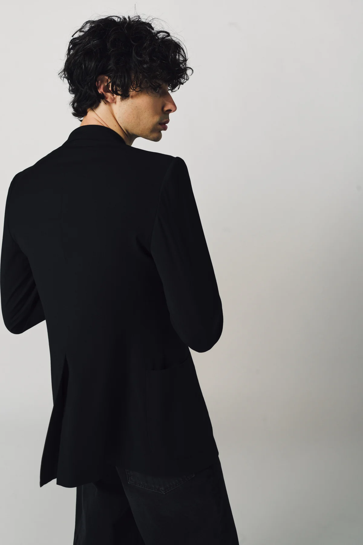 DRIES VAN NOTEN | DRAPY WOOL DOUBLE BREASTED JACKET - Image 4