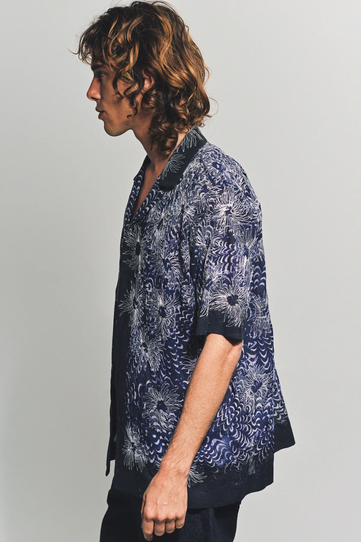 DRIES VAN NOTEN | EMBROIDERED SHORT SLEEVE SHIRT - Image 3