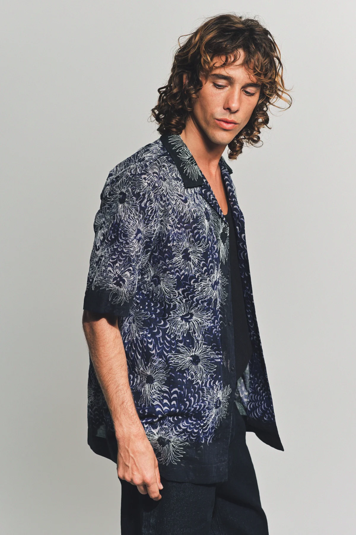DRIES VAN NOTEN | EMBROIDERED SHORT SLEEVE SHIRT - Image 5