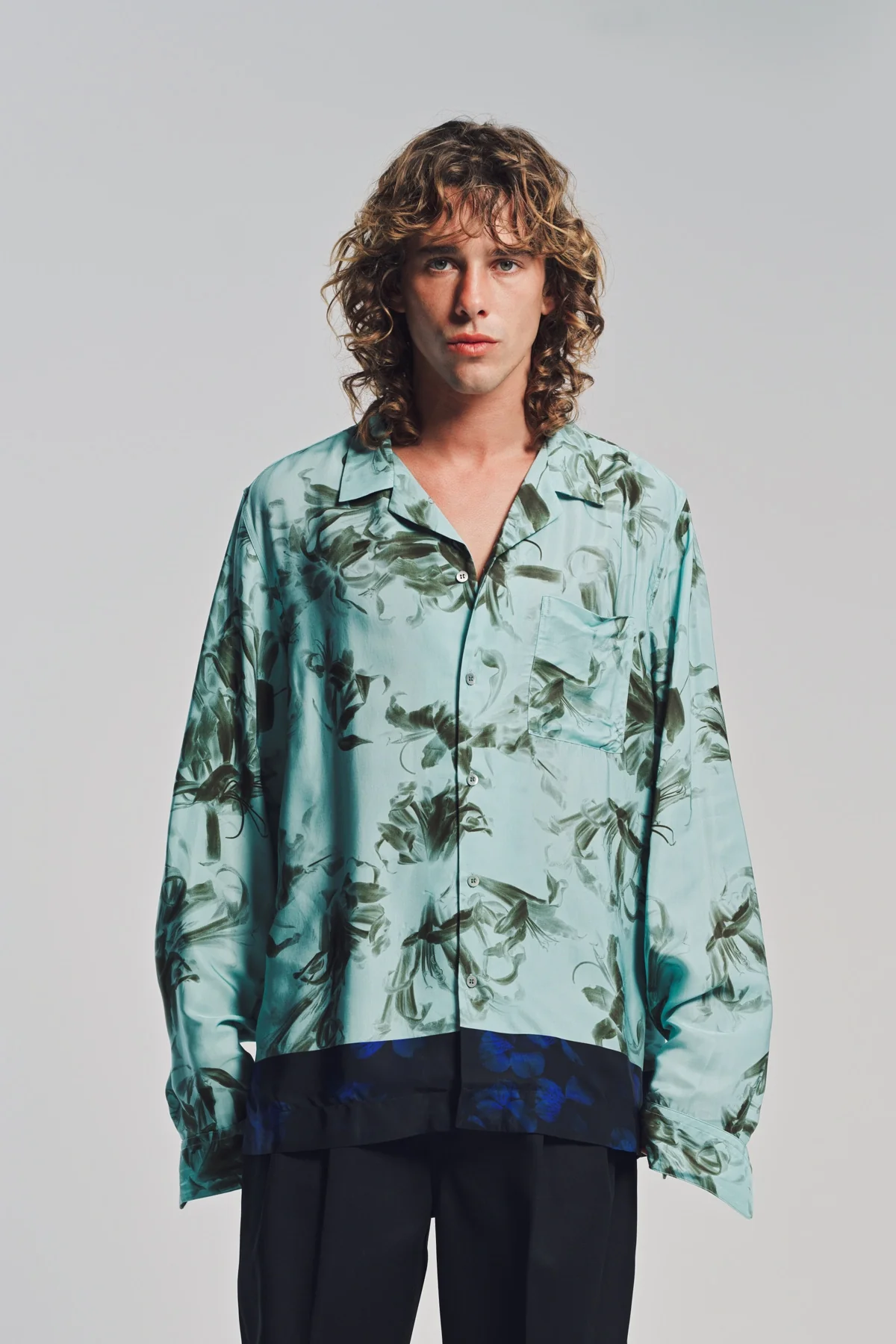 DRIES VAN NOTEN | FLOWER BORDER LONG SLEEVE SHIRT - Image 2