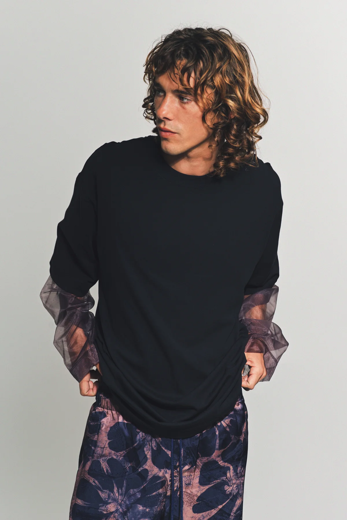 DRIES VAN NOTEN | HEMAL LAYERED LONG SLEEVE TEE - Image 2