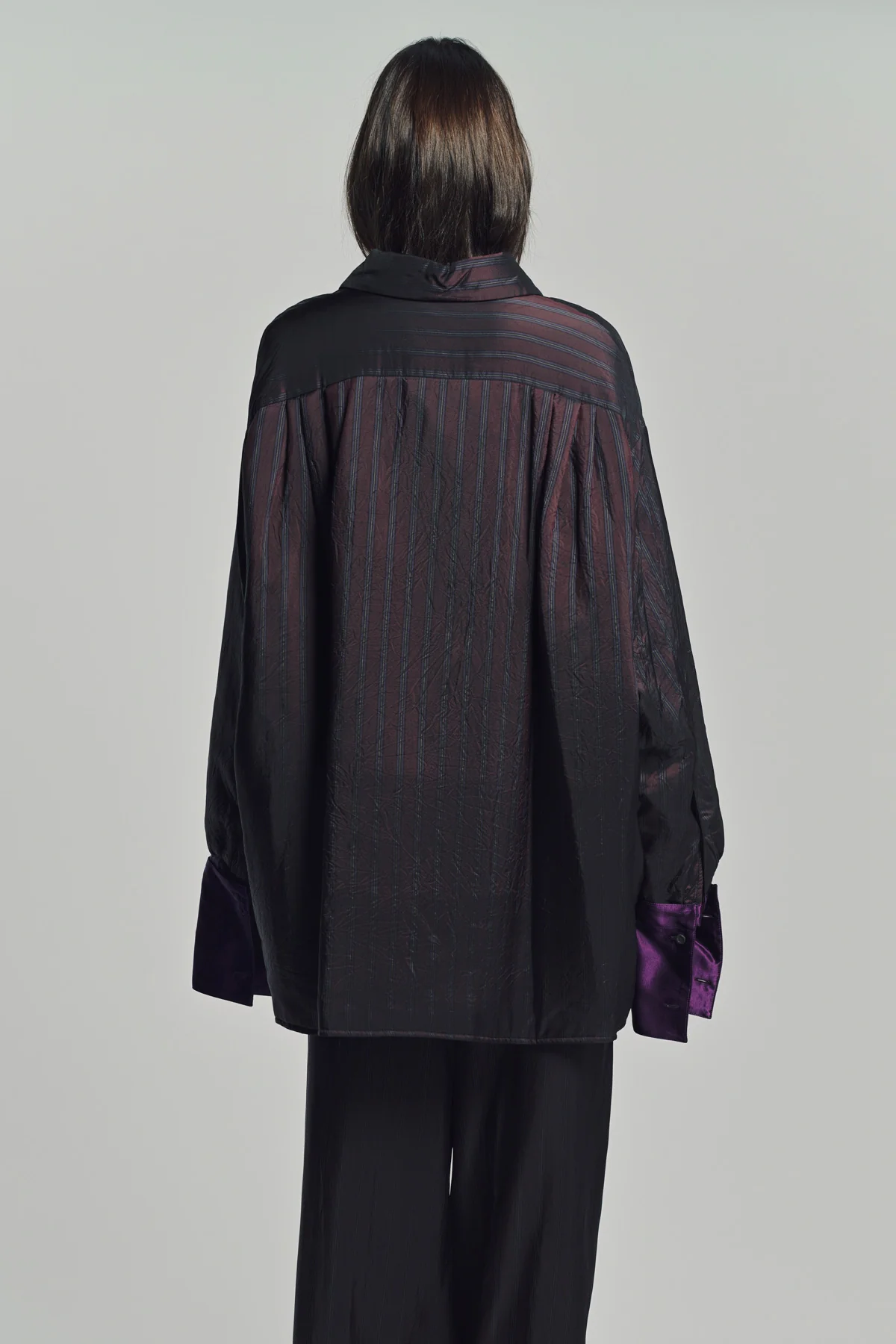 DRIES VAN NOTEN | OVERSIZED STRIPED LONG SLEEVE SHIRT - Image 5