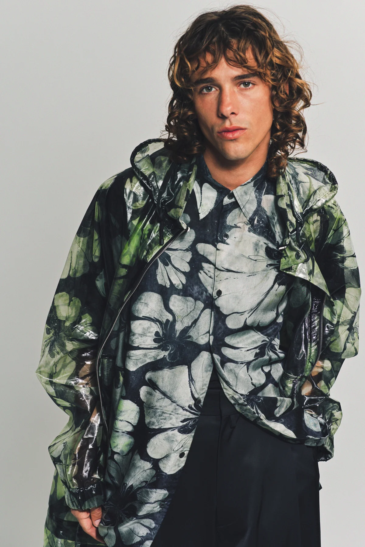 DRIES VAN NOTEN | PRINTED HOODED COAT - Image 5
