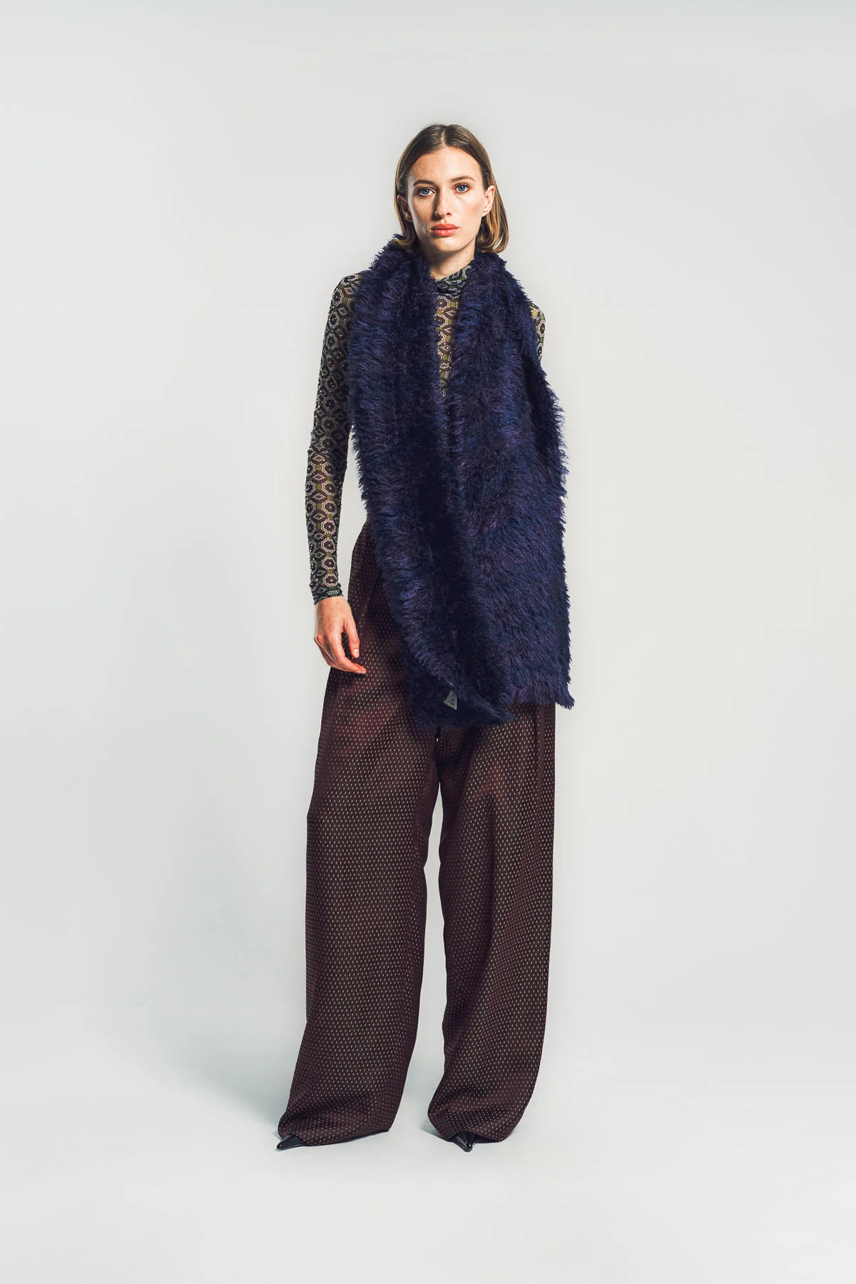 DRIES VAN NOTEN | STRIPE FUZZY SCARF - Image 3