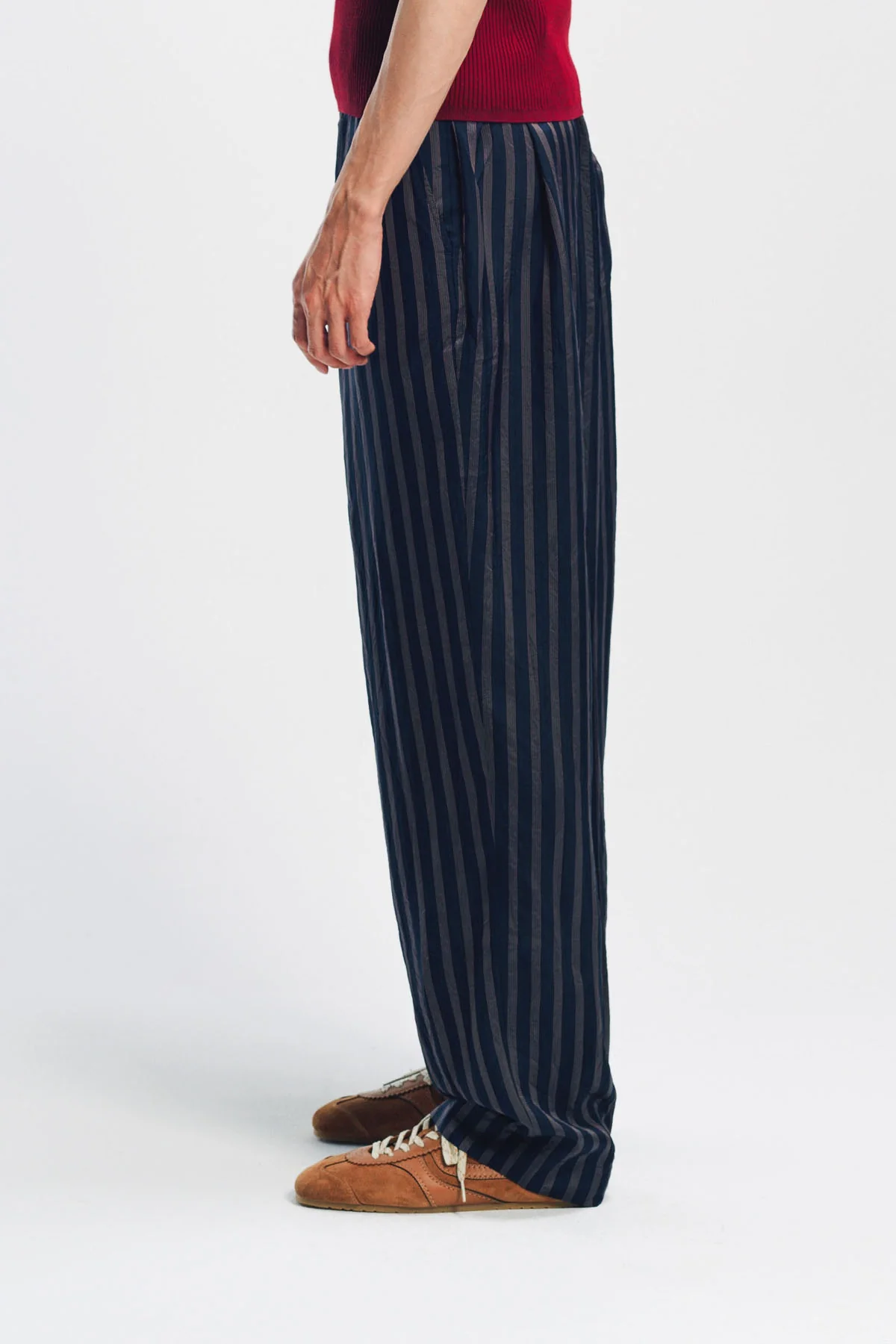 DRIES VAN NOTEN | STRIPED CUPRO PANTS - Image 3