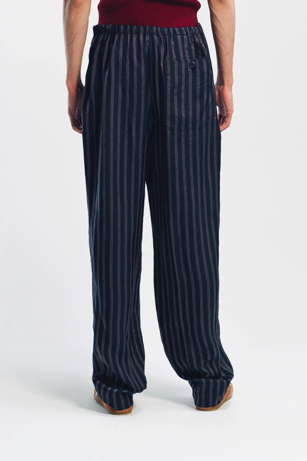 DRIES VAN NOTEN | STRIPED CUPRO PANTS - Image 4