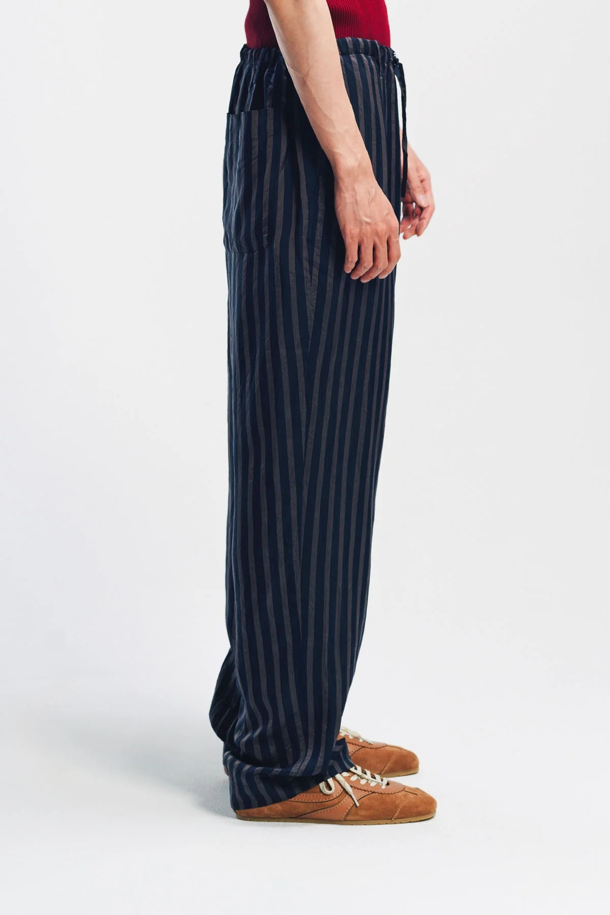 DRIES VAN NOTEN | STRIPED CUPRO PANTS - Image 5