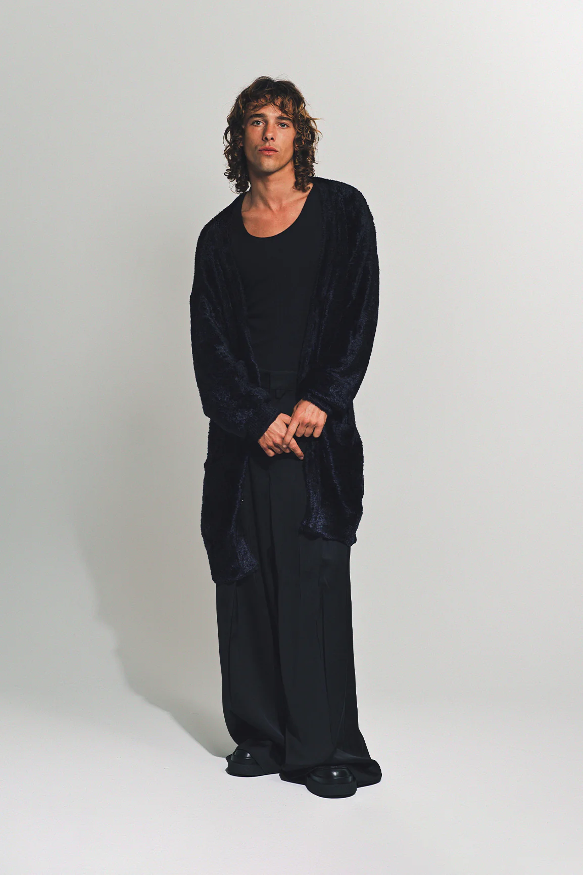 DRIES VAN NOTEN | VELVET VISCOSE CARDIGAN