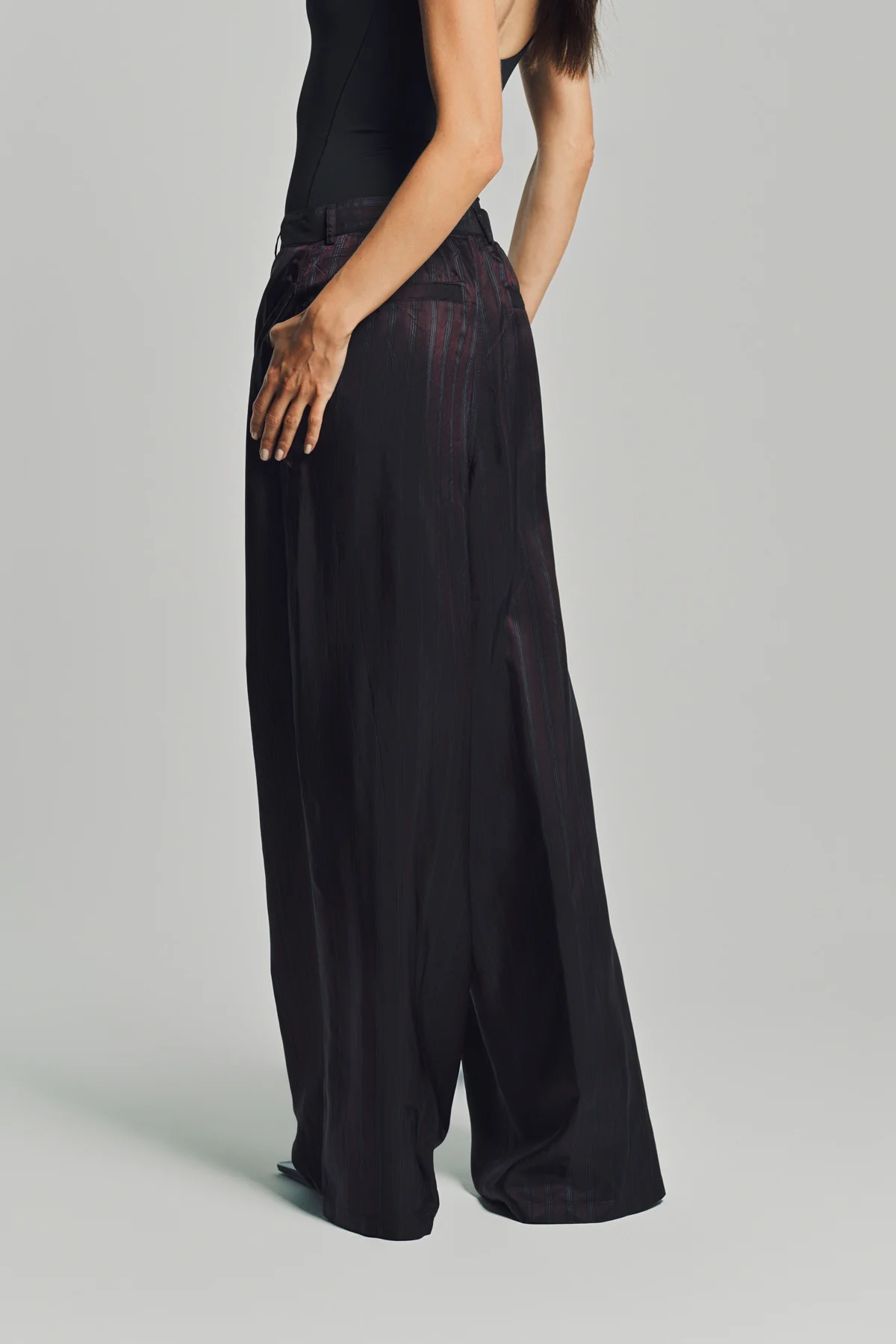 DRIES VAN NOTEN | WIDE LEG STRIPE PANTS - Image 5