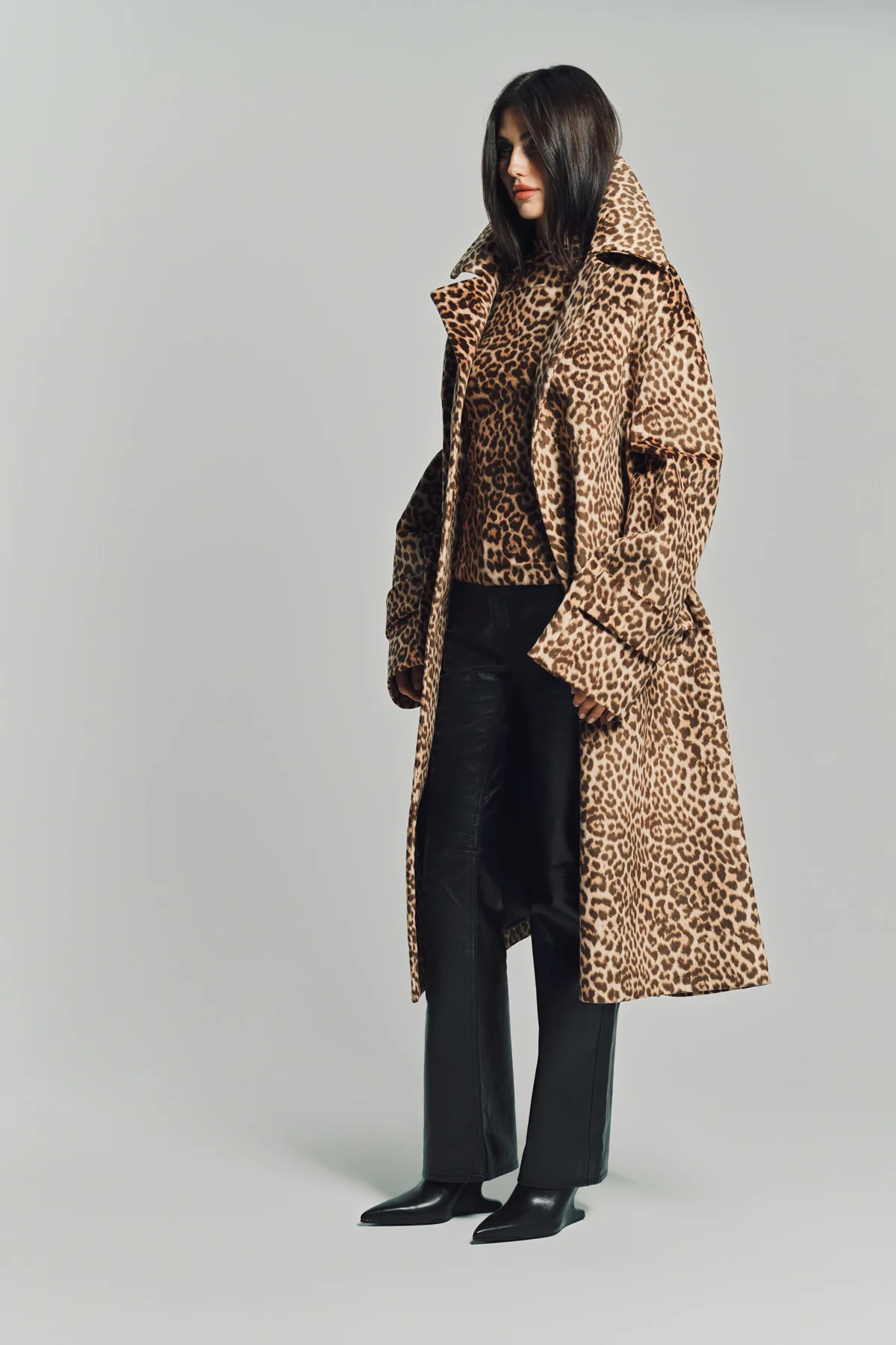 DURAN LANTINK | OVERSIZED LEOPARD TRENCH COAT - Image 3