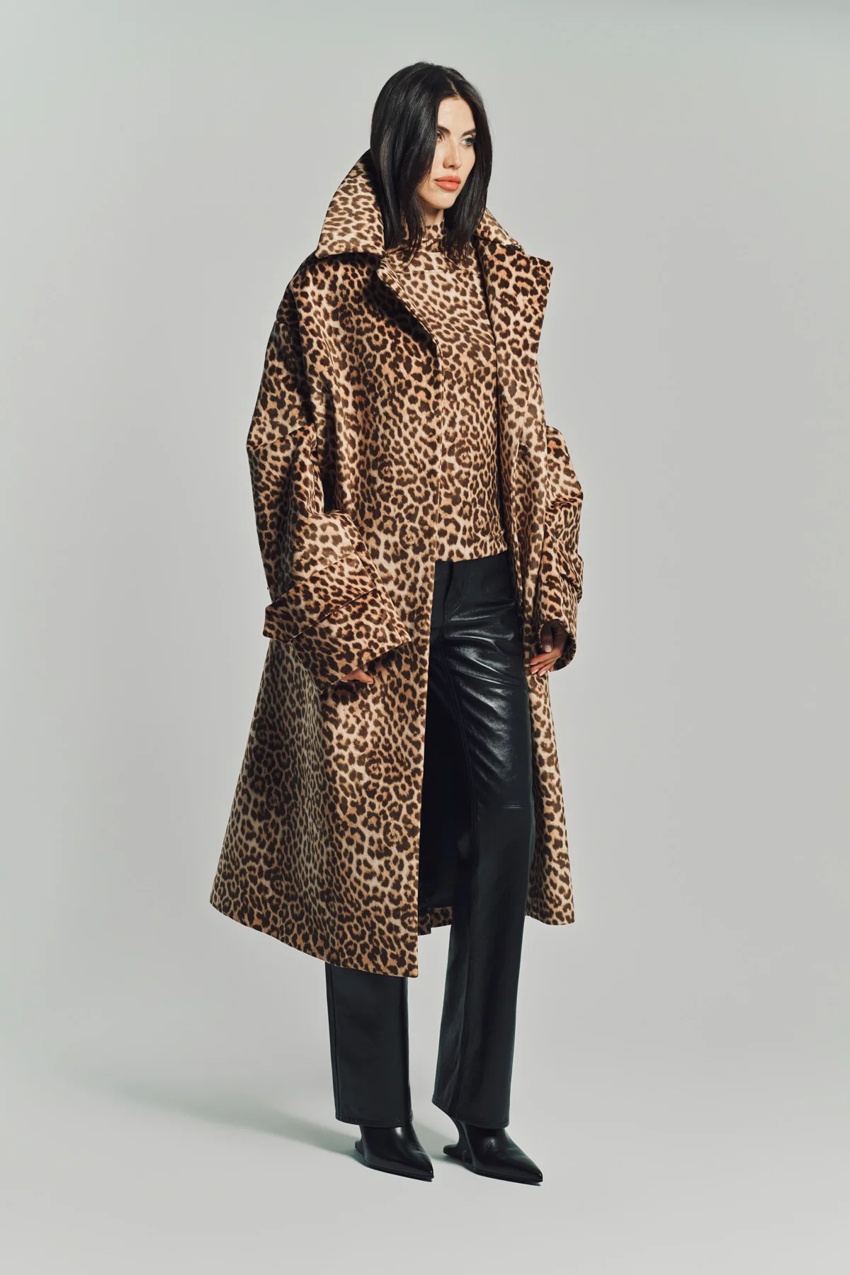 DURAN LANTINK | OVERSIZED LEOPARD TRENCH COAT - Image 4