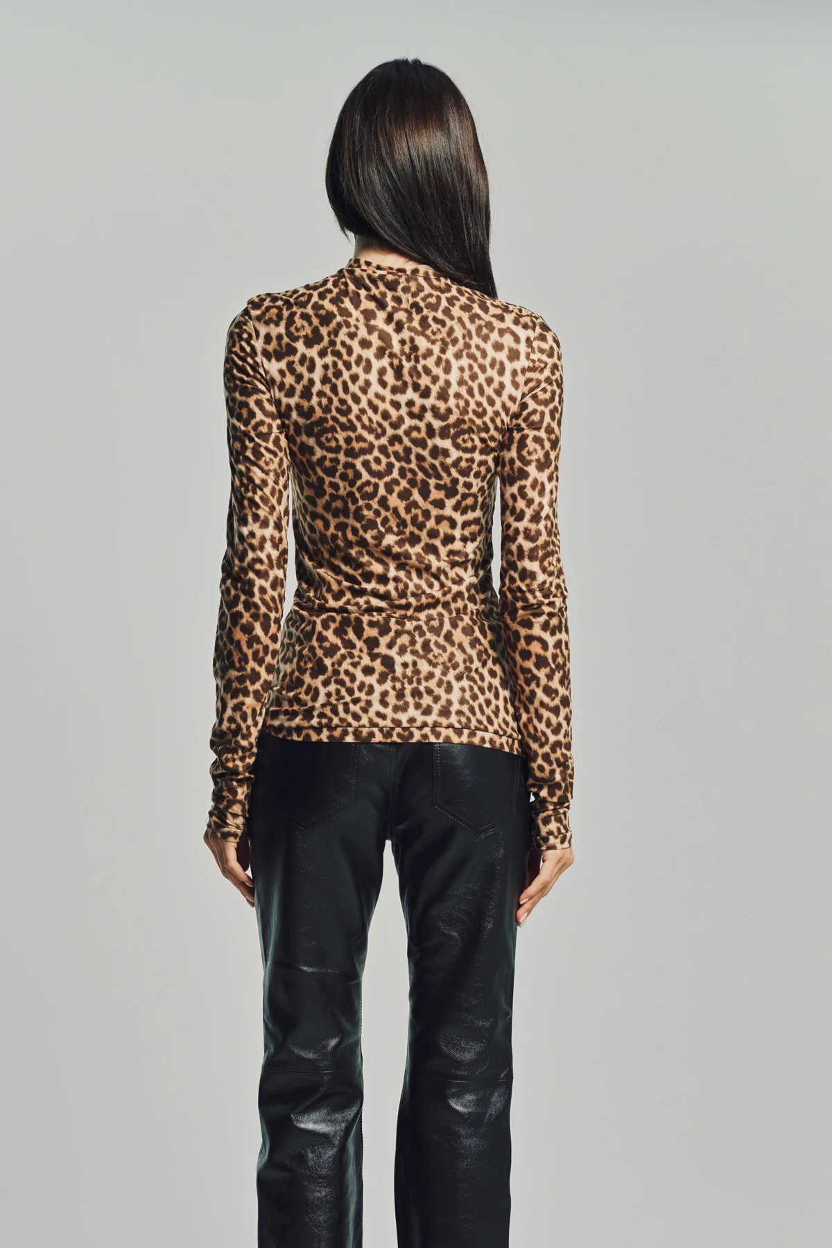 DURAN LANTINK | PRINTED JERSEY LEOPARD TOP - Image 5