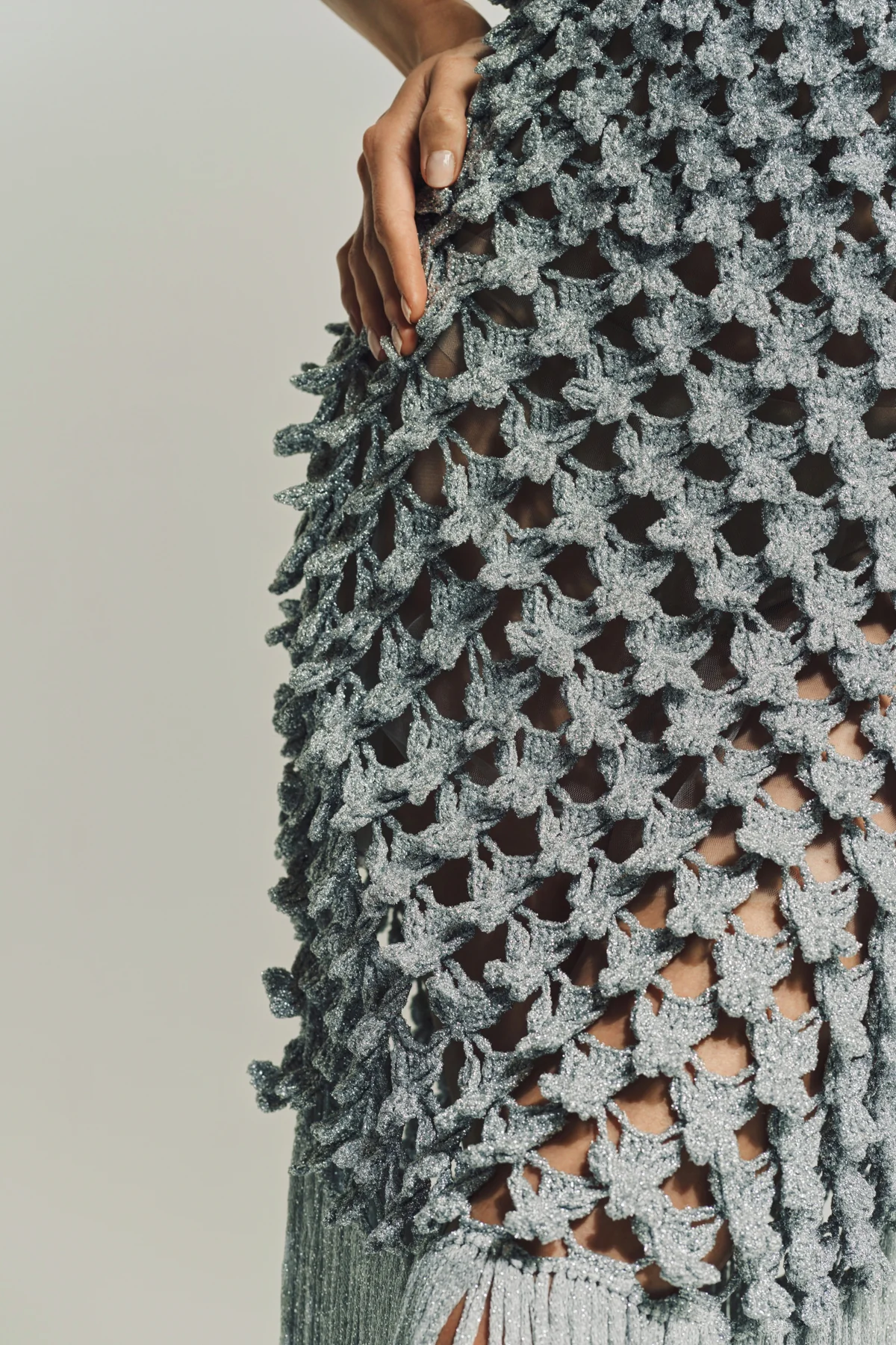 ERDEM | LUREX CROCHET DRESS - Image 7