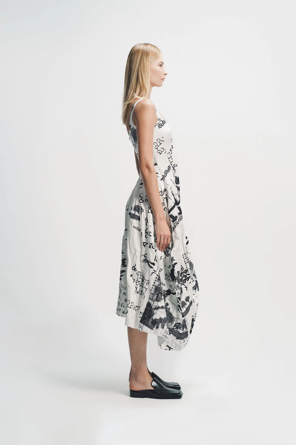 Erdem | Metallised Cotton Draped Midi Dress - Image 5
