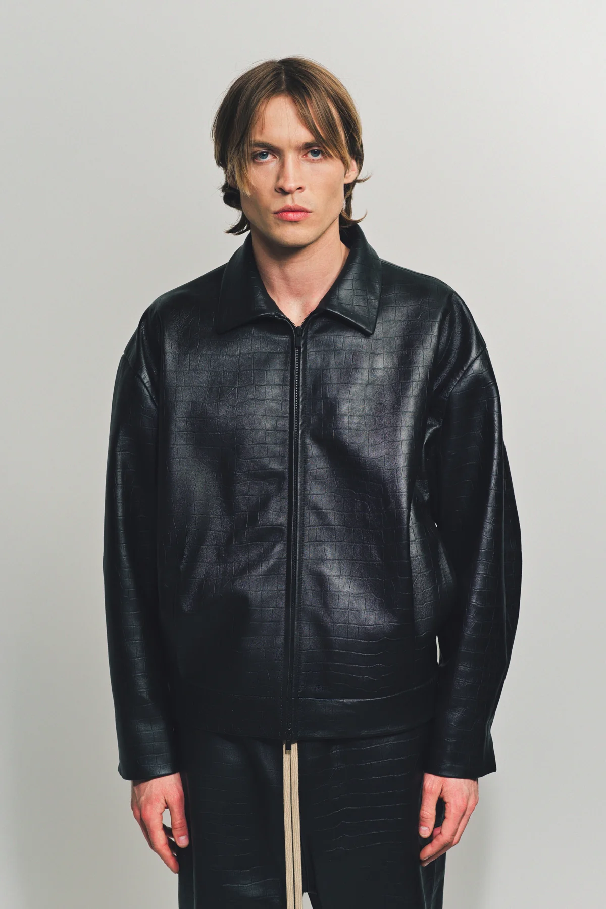 FEAR OF GOD | CROCODILE EMBOSSED LEATHER JACKET - Image 3