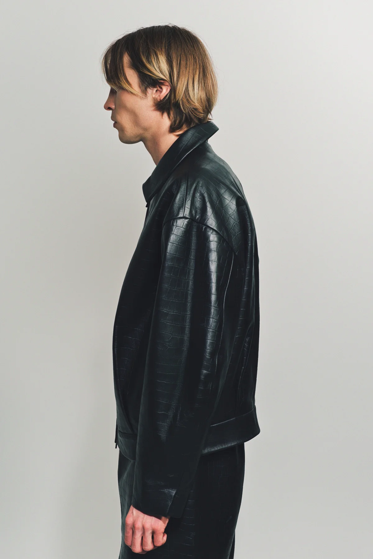 FEAR OF GOD | CROCODILE EMBOSSED LEATHER JACKET - Image 4