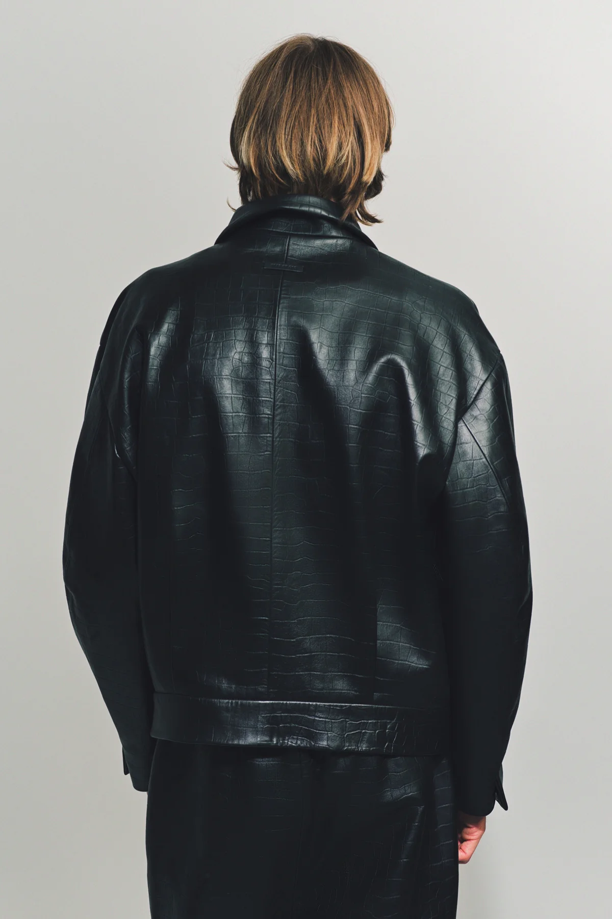 FEAR OF GOD | CROCODILE EMBOSSED LEATHER JACKET - Image 5