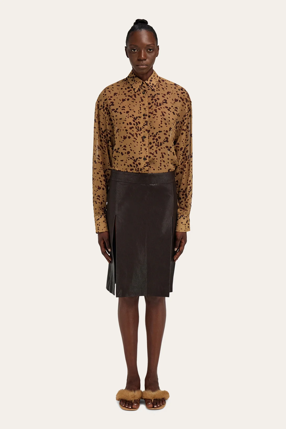 FERRAGAMO | ORCHID PRINTED LONG SLEEVE BLOUSE - Image 5