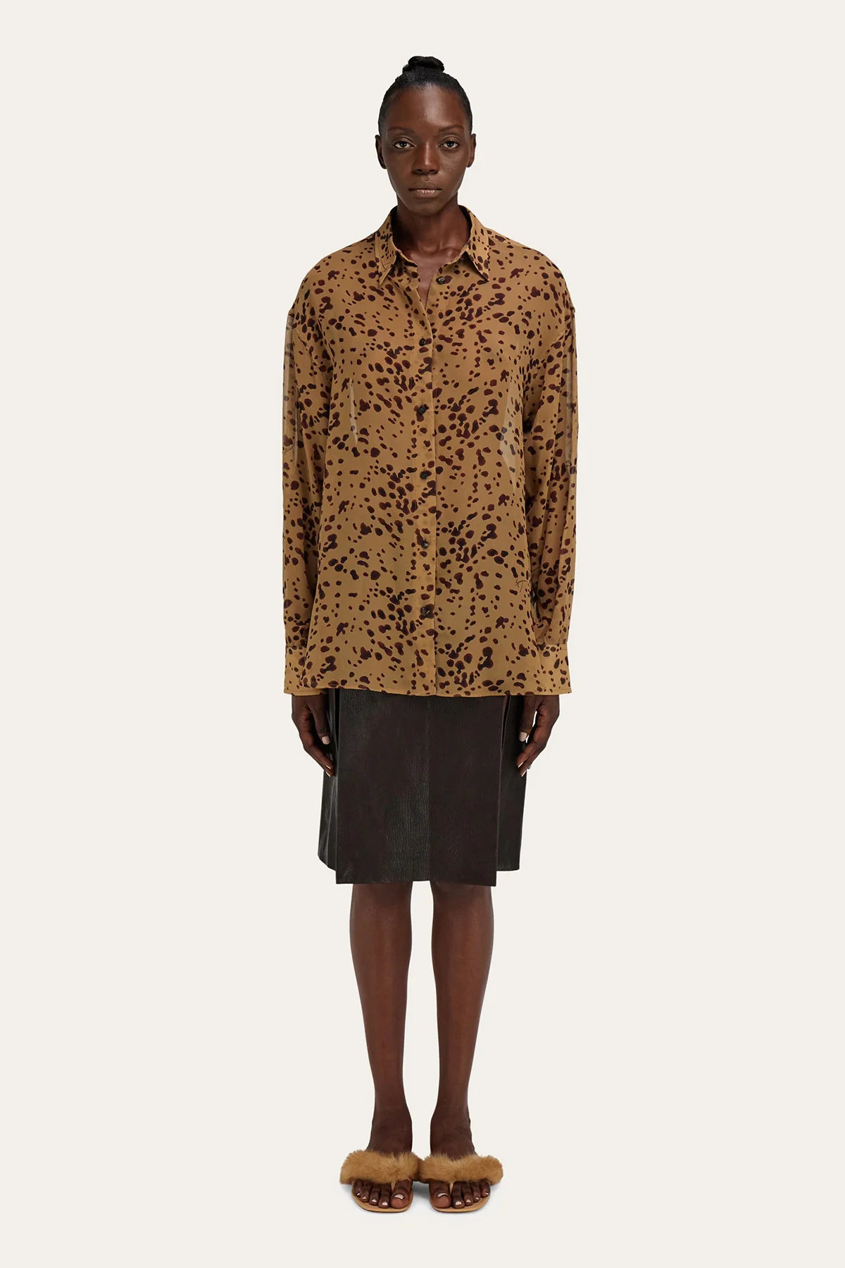 FERRAGAMO | ORCHID PRINTED LONG SLEEVE BLOUSE - Image 6