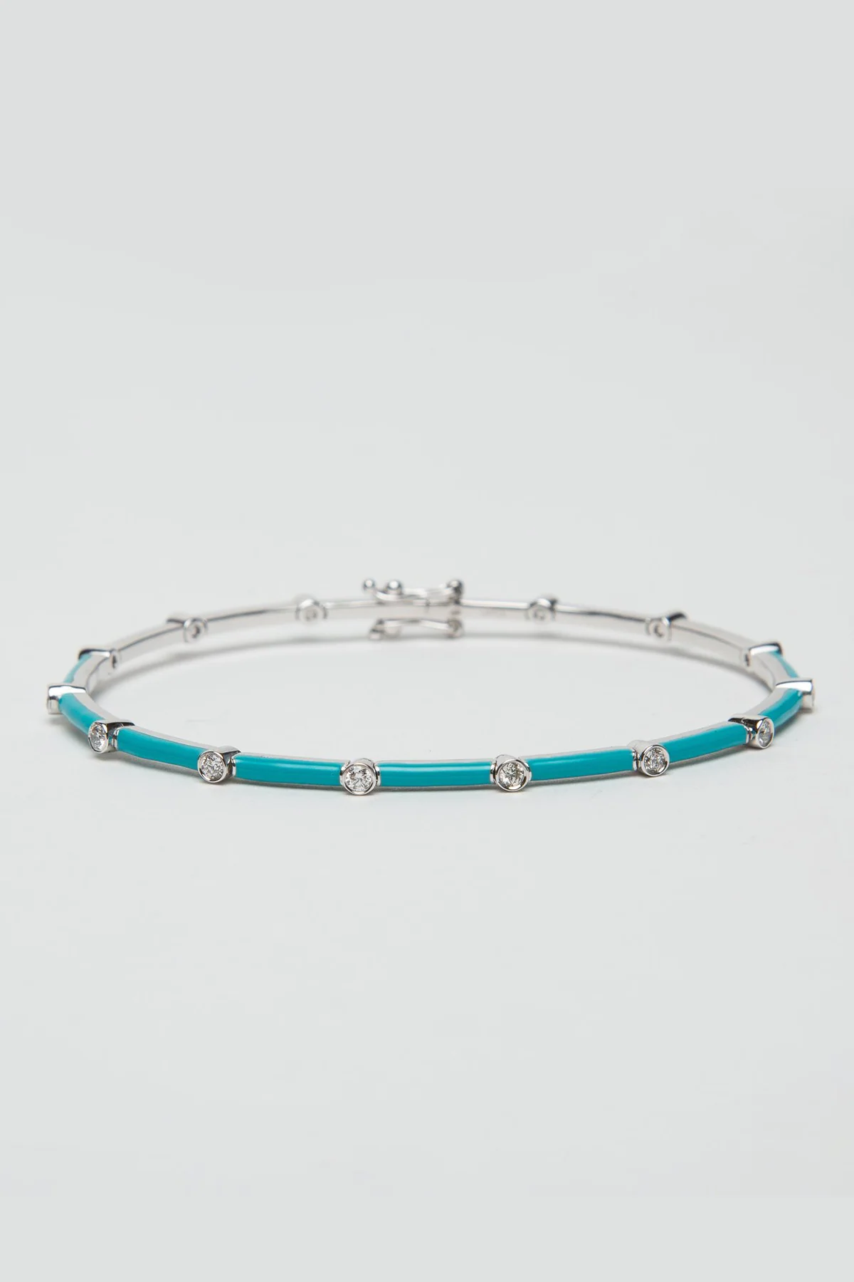 FIYA JEWELLERY | TURQUOISE ENAMEL DIAMOND BRACELET